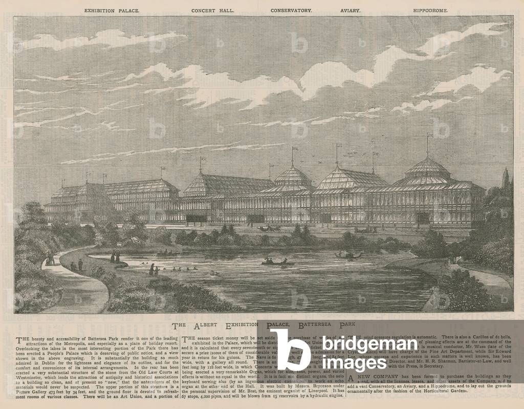 The Albert exhibition in Battersea Park (engraving)