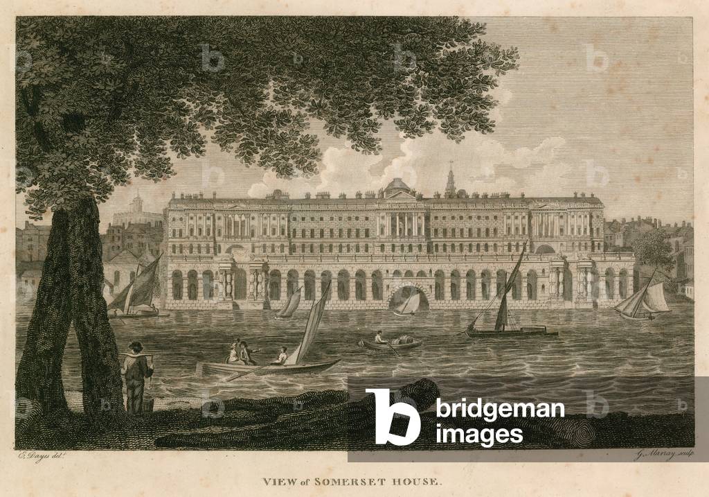 View of Somerset House, The Strand, London (engraving)