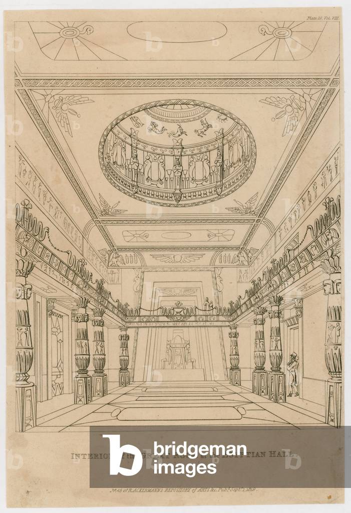 Interior of the Great Room at the Egyptian Hall, Piccadilly (engraving)