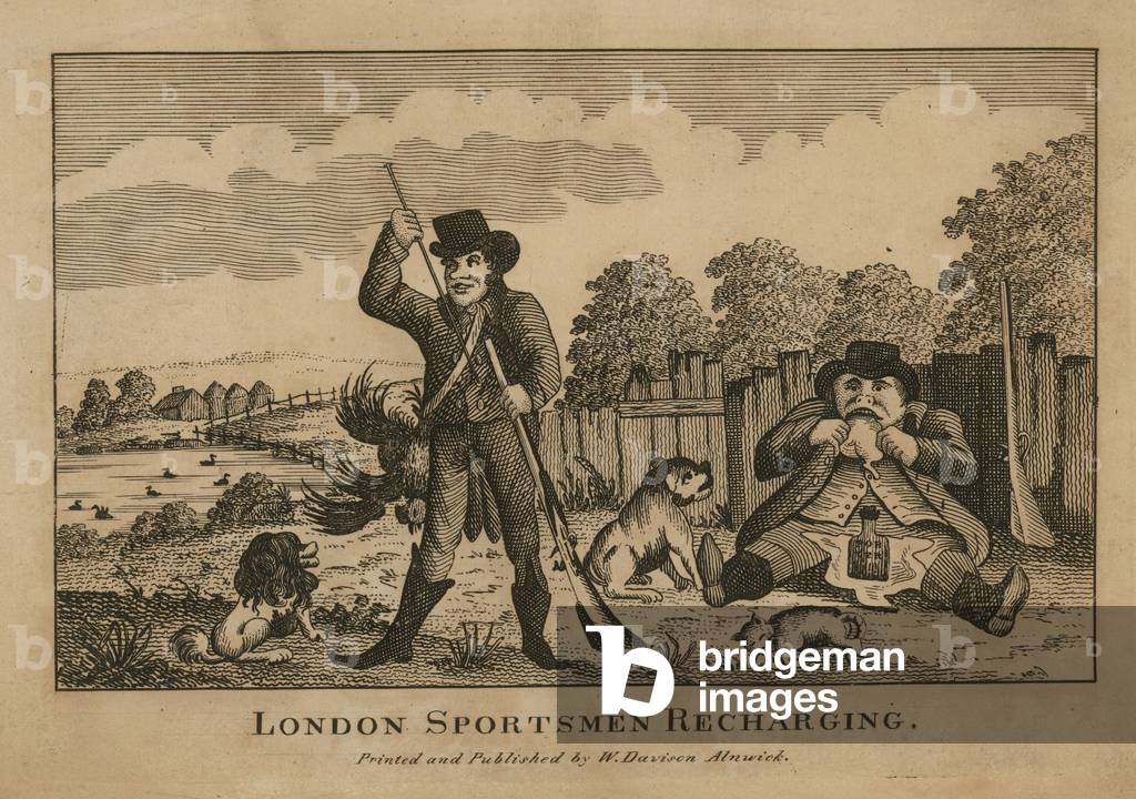 London sportsmen recharging (engraving)