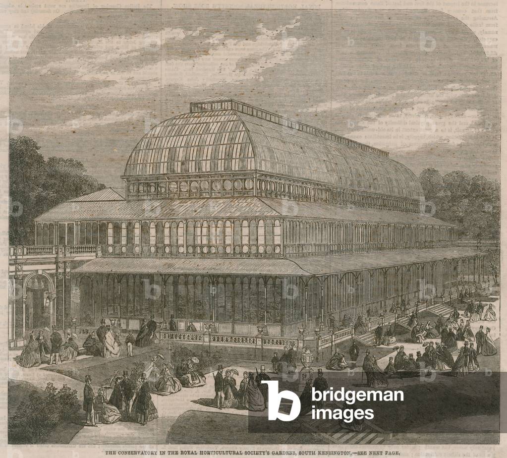 The Conservatory in the Royal Horticultural Society's gardens, South Kensington (engraving)