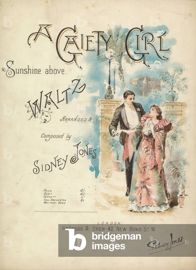 A Gaity Girl (colour litho)