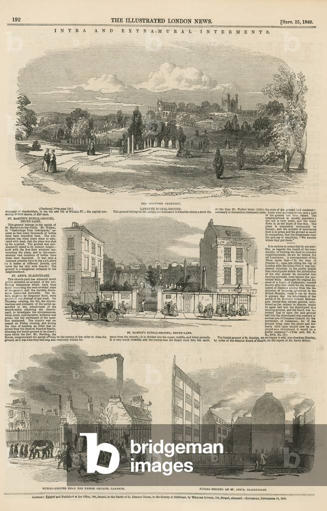Intra and Extra-Mural Interments (engraving)