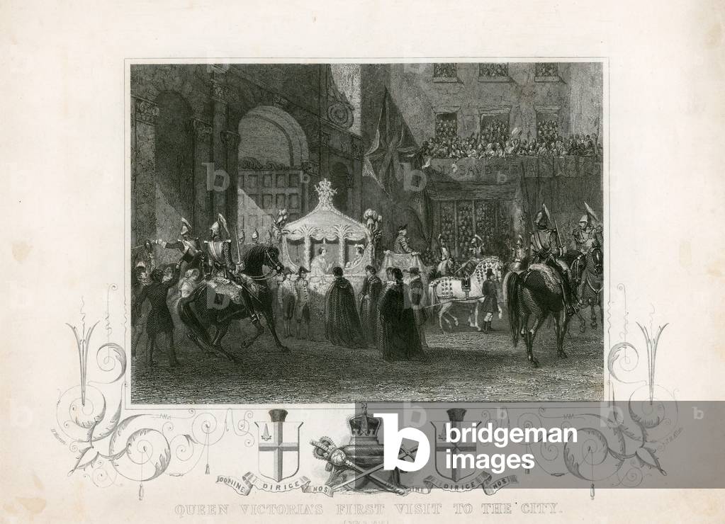 Queen Victoria's first visit to the City of London, 9 November 1837 (engraving)