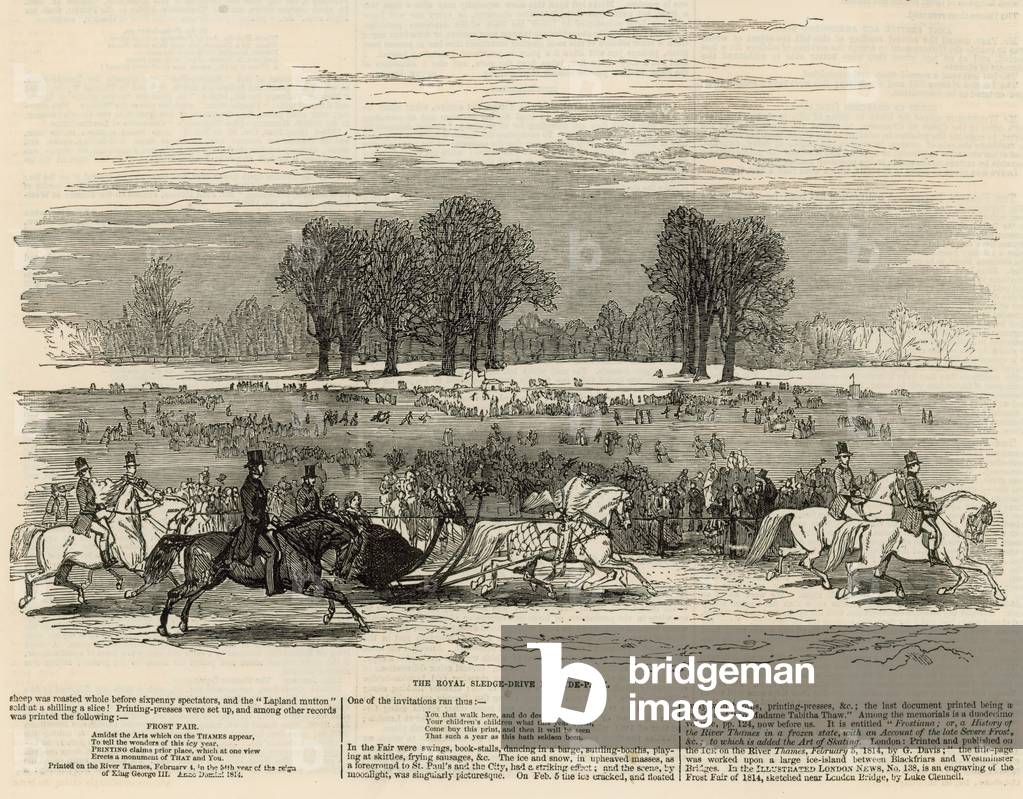 The Royal Sledge Drive in Hyde Park (engraving)