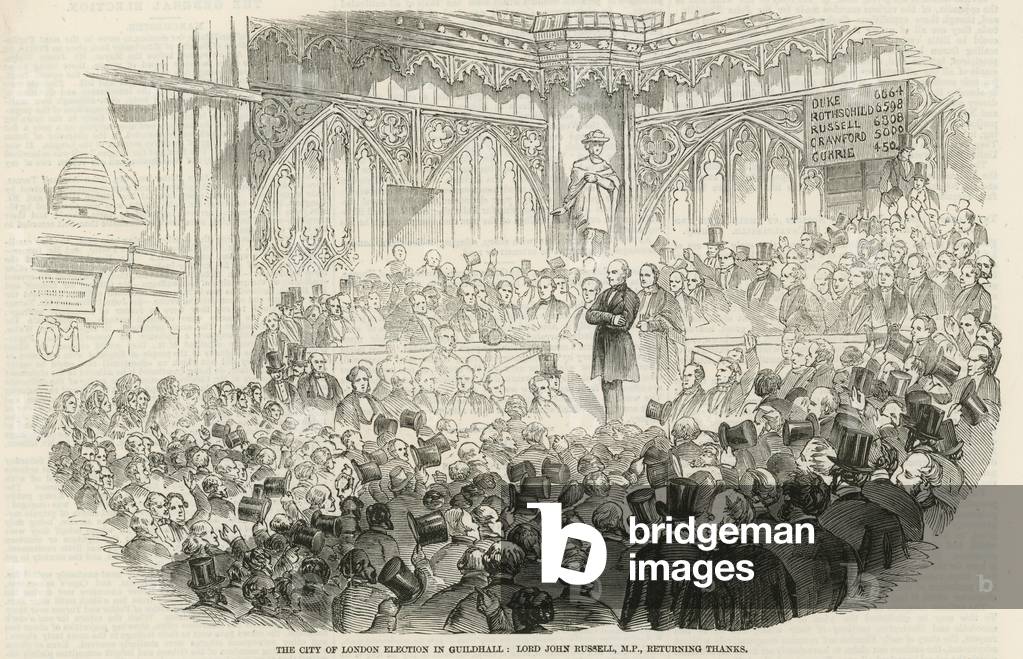 City of London Election in Guildhall (engraving)