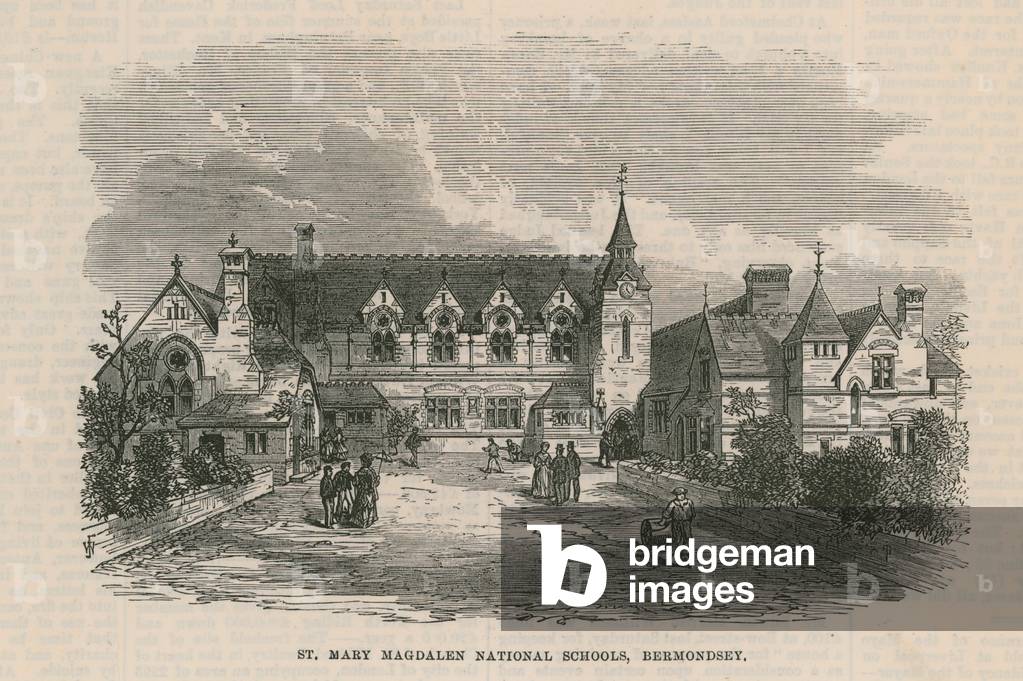 St Mary Magdalen National Schools in Bermondsey (engraving)