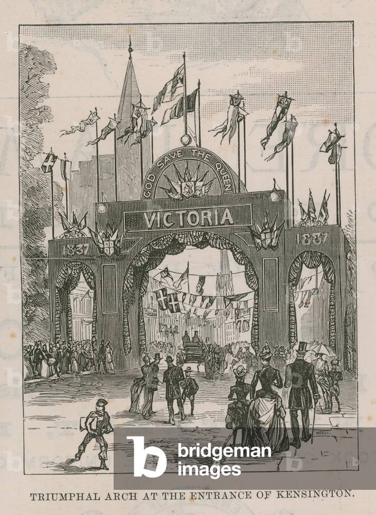 Triumphal Arch at the Entrance of Kensington (engraving)