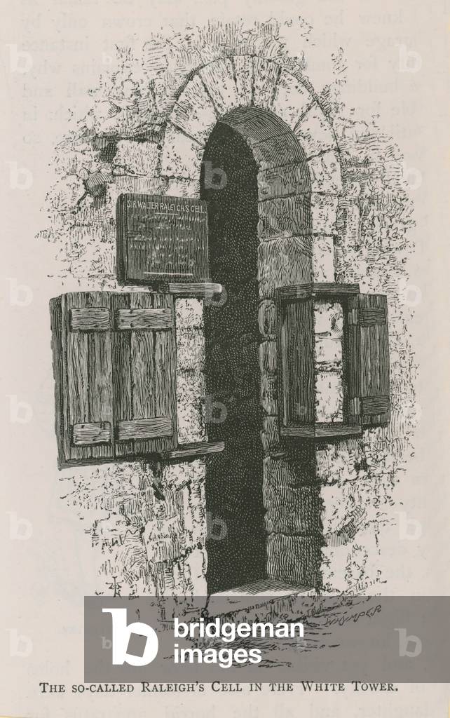 The so-called Raleigh's Cell in the White Tower (engraving)