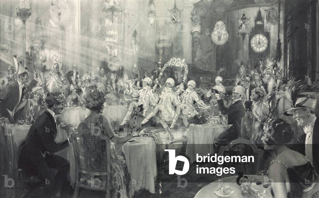 New Year's Festivities (litho)