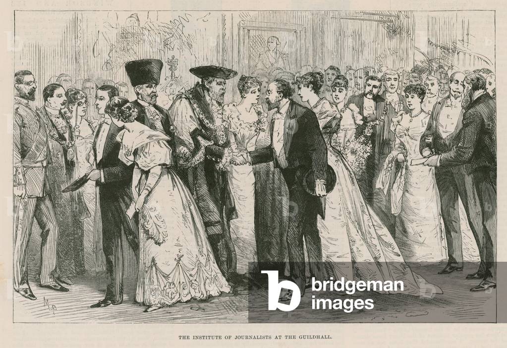 The Institute of Journalists at the Guildhall, London (engraving)