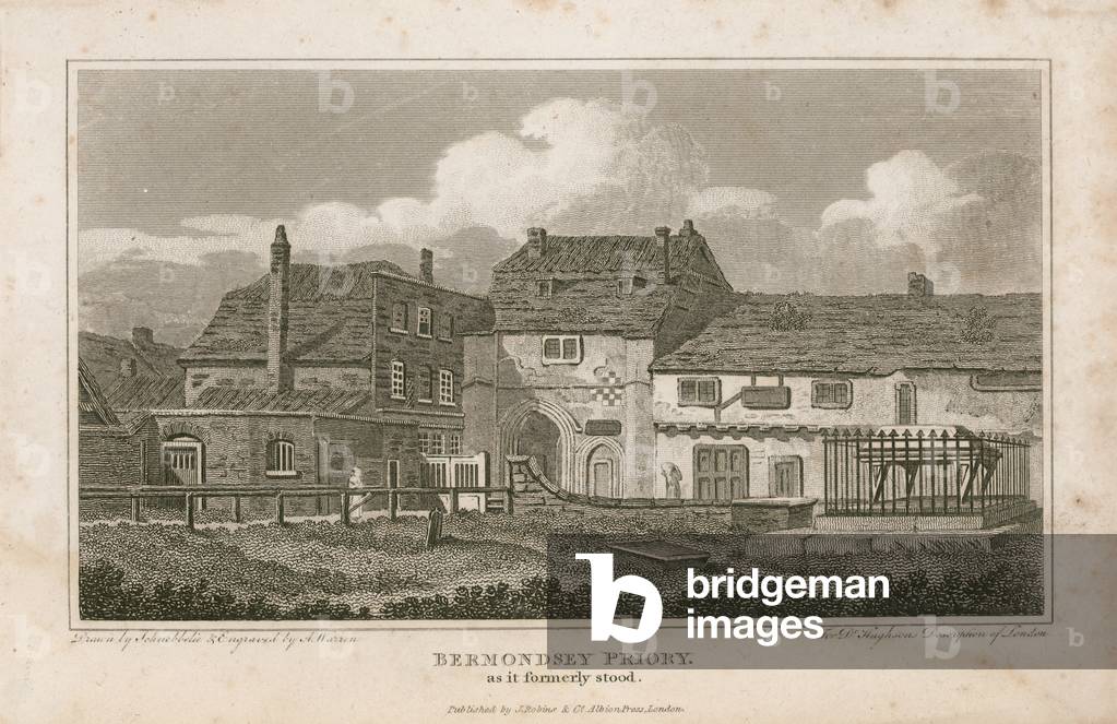 Bermondsey Priory, as it formerly stood (engraving)