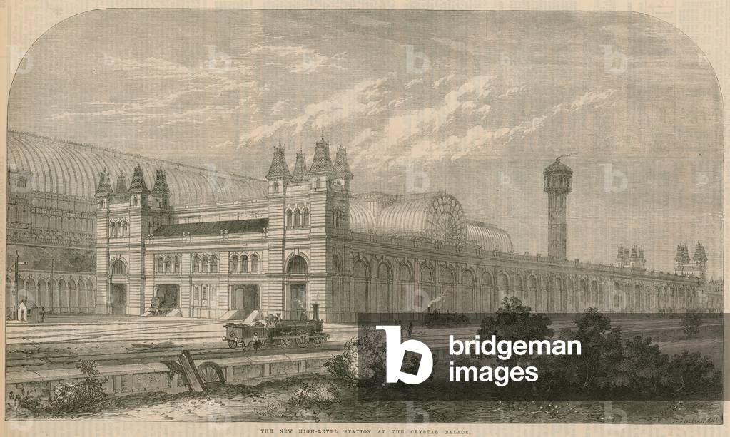 The new high-level station at the Crystal Palace (engraving)