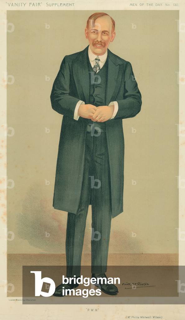 Mr Philip Whitwell-Wilson, PWW, 27 December 1911, Vanity Fair cartoon (colour litho)