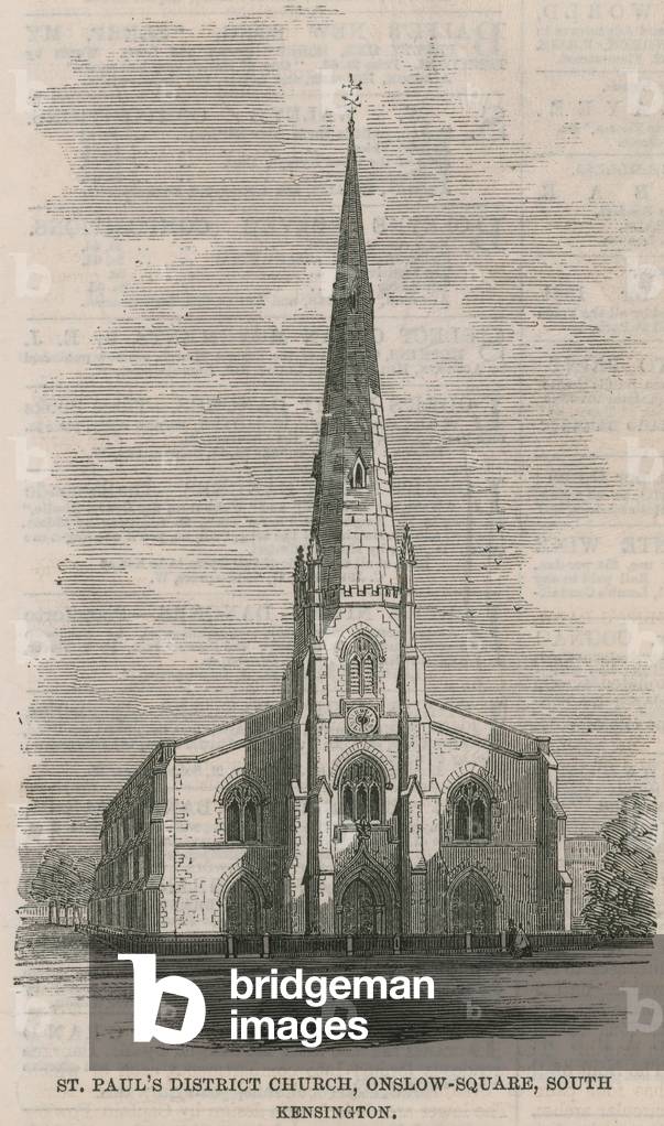 St Paul's District Church, Onslow Square, South Kensington (engraving)