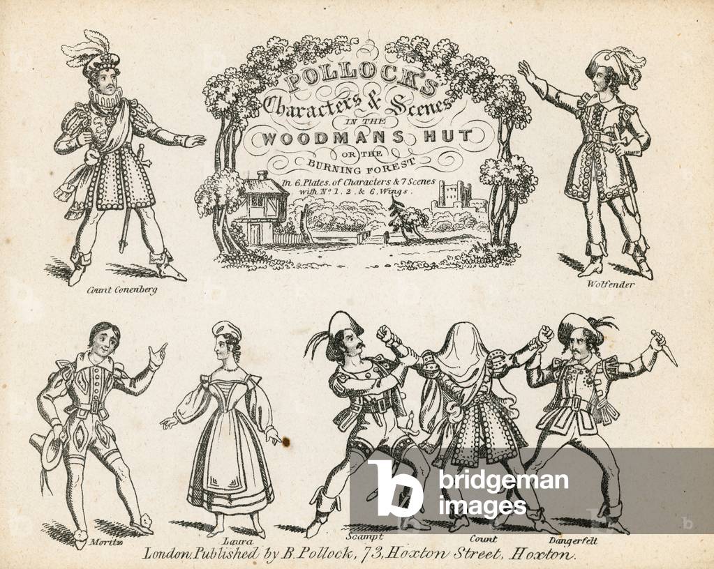Pollocks's Characters and Scenes in the Woodman's Hut (engraving)