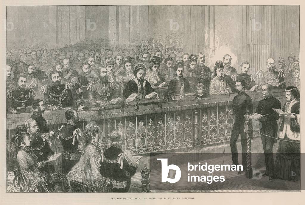 The Royal pew in St Paul's Cathedral (engraving)