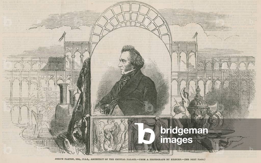 Joseph Paxton, architect of the Crystal Palace (engraving)