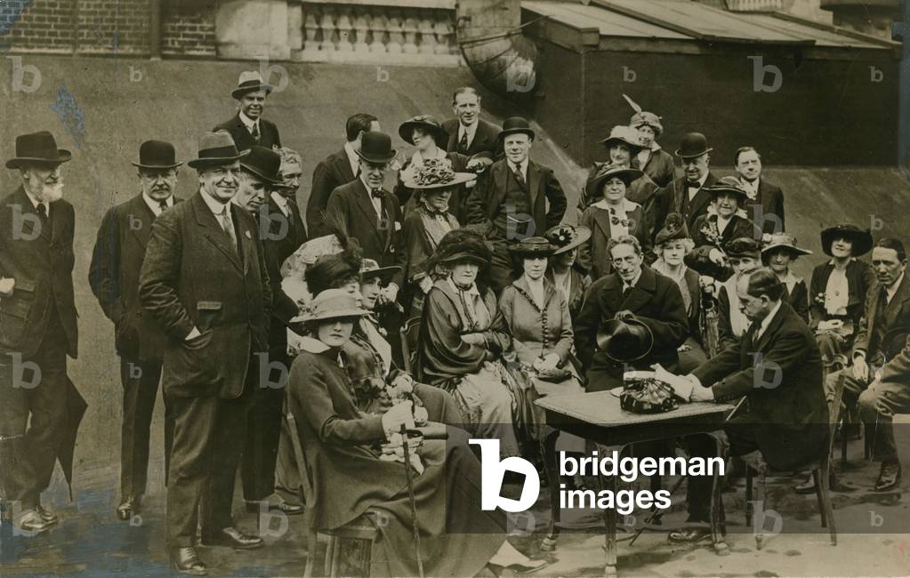 Listening to Sir James Barrie read The Admirable Crichton on Wyndham's roof in 1912 (photo)