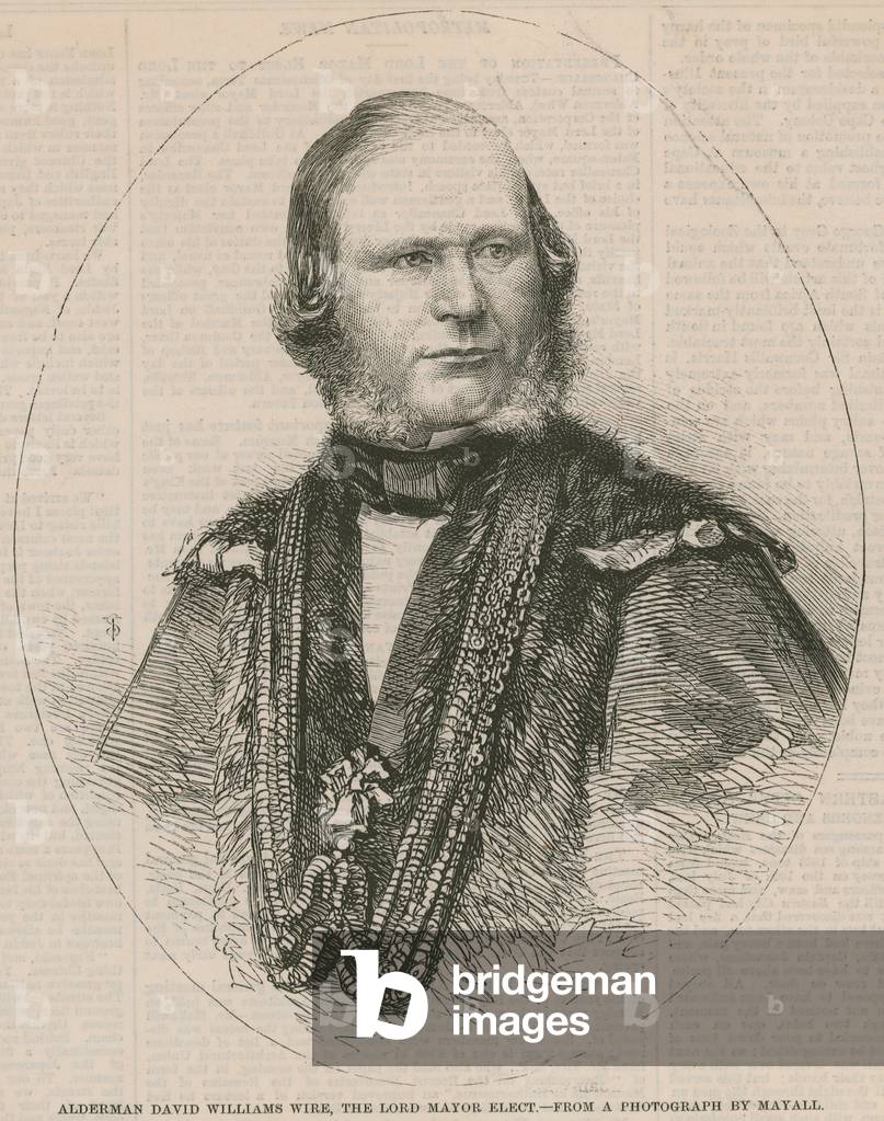 Alderman David Williams Wire, the Lord Mayor elect (engraving)