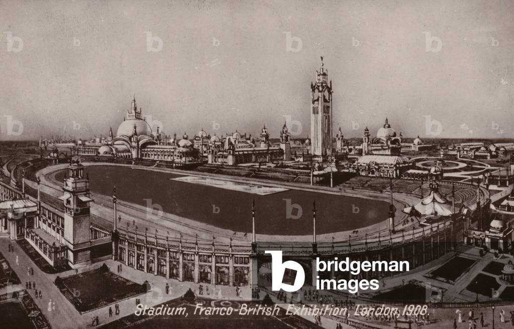 Stadium, Franco-British Exhibition, London, 1908 (b/w photo)