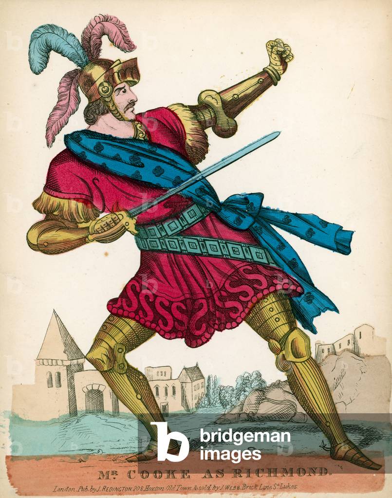 Mr Cooke as Richmond (coloured engraving)