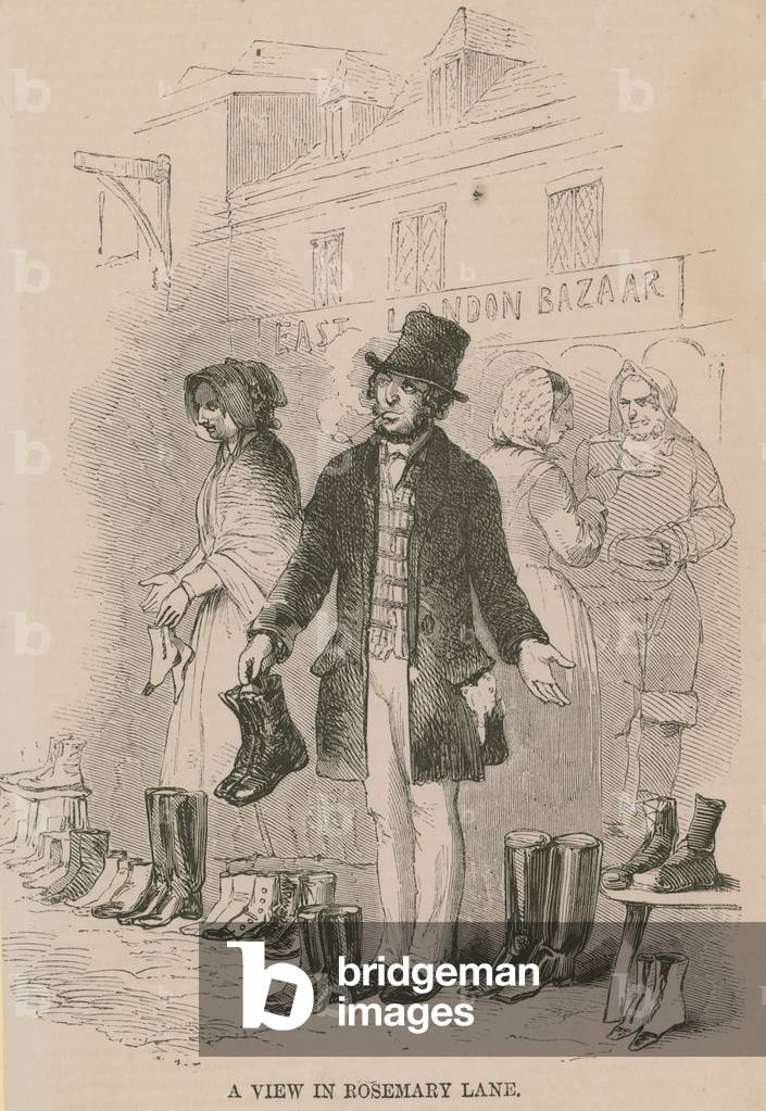 A view in Rosemary Lane, London (engraving)