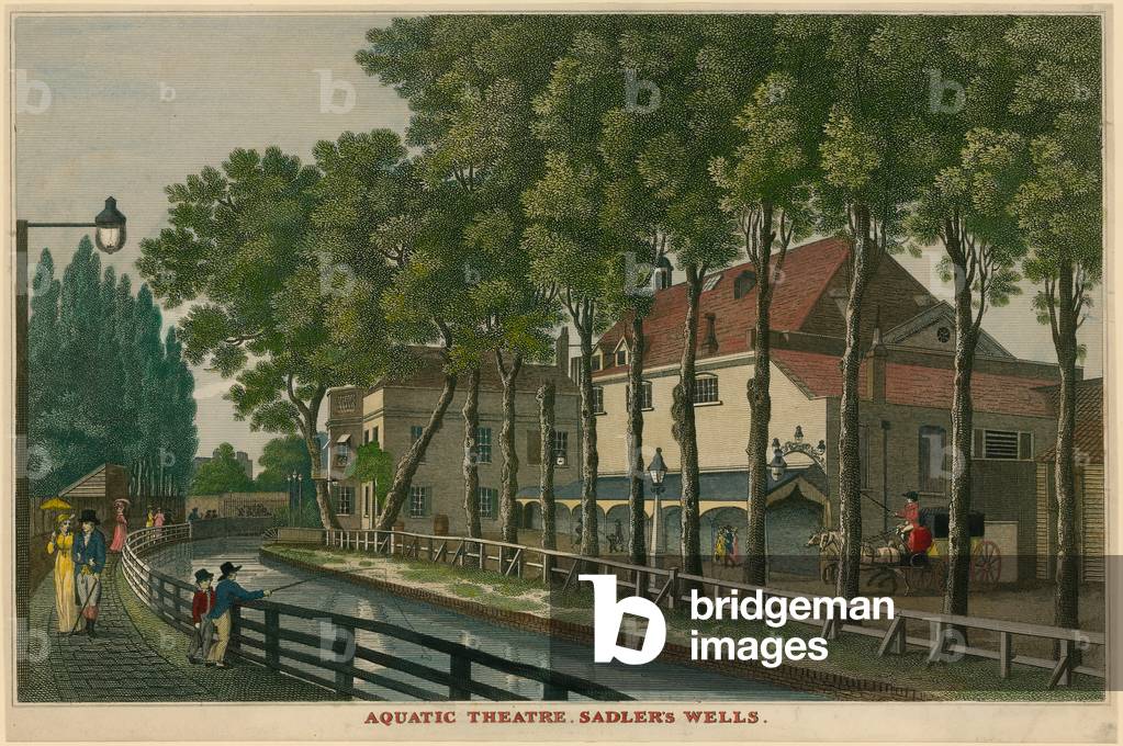 Aquatic Theatre, Sadler's Wells (coloured engraving)