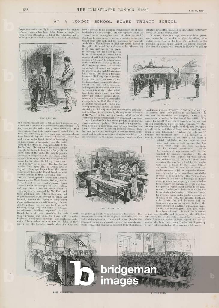 At A London School Board Truant School (engraving)