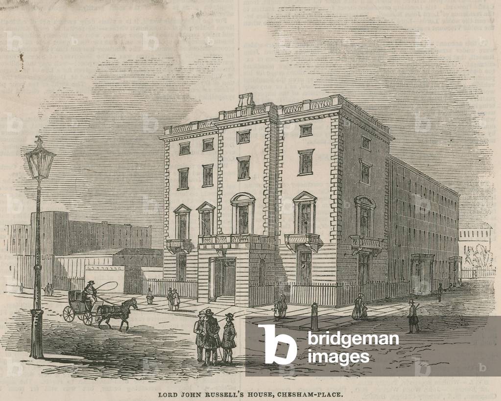Lord John Russell's House, Chesham Place, Belgrave Square (engraving)
