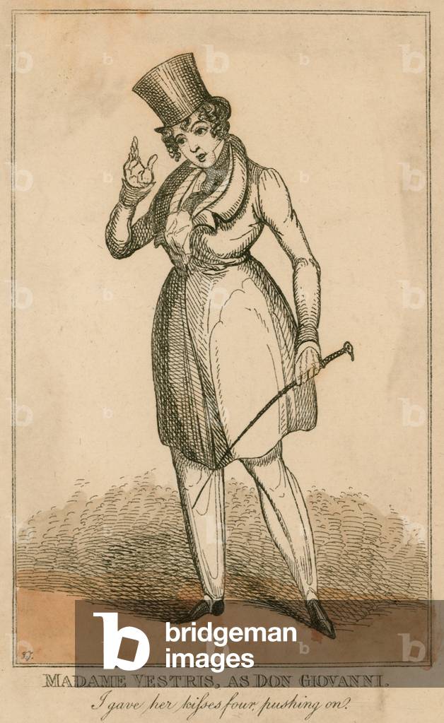 Madame Vestris as Don Giovanni (coloured engraving)