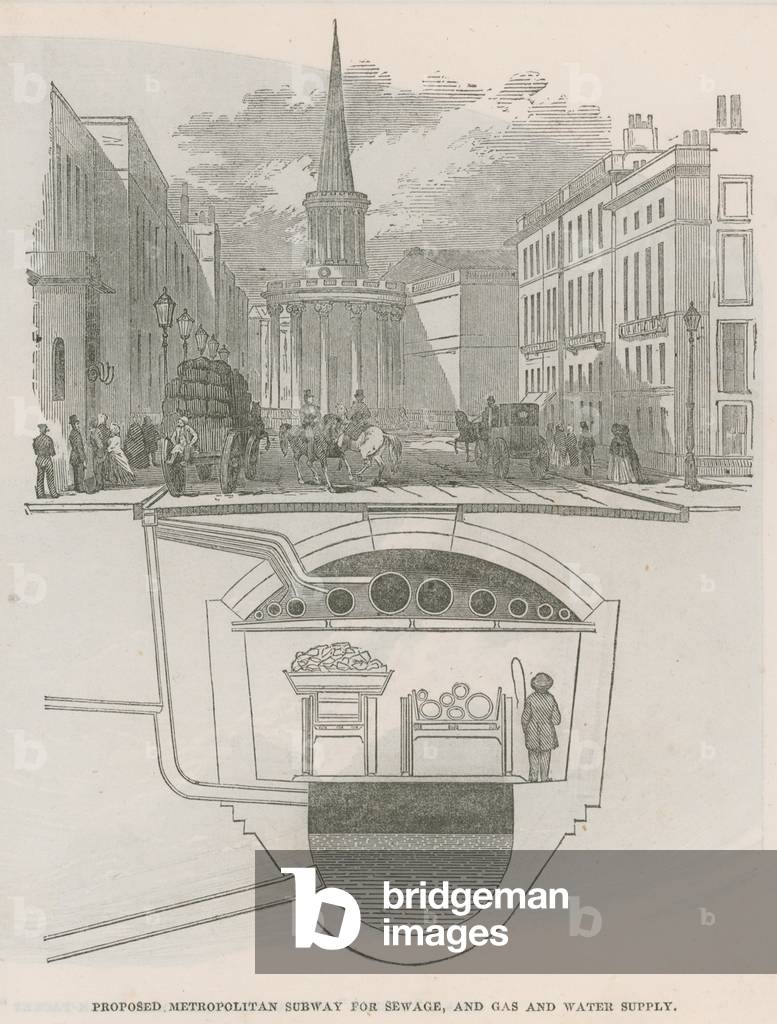 Proposed Metropolitan subway (engraving)