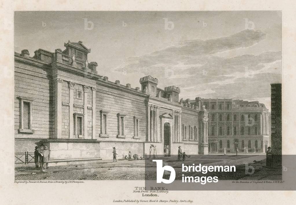 Bank of England, Sir John Soane's fronts (engraving)