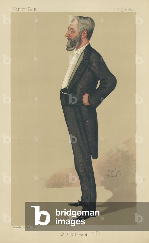 Mr Arthur Bower Forwood (colour litho)