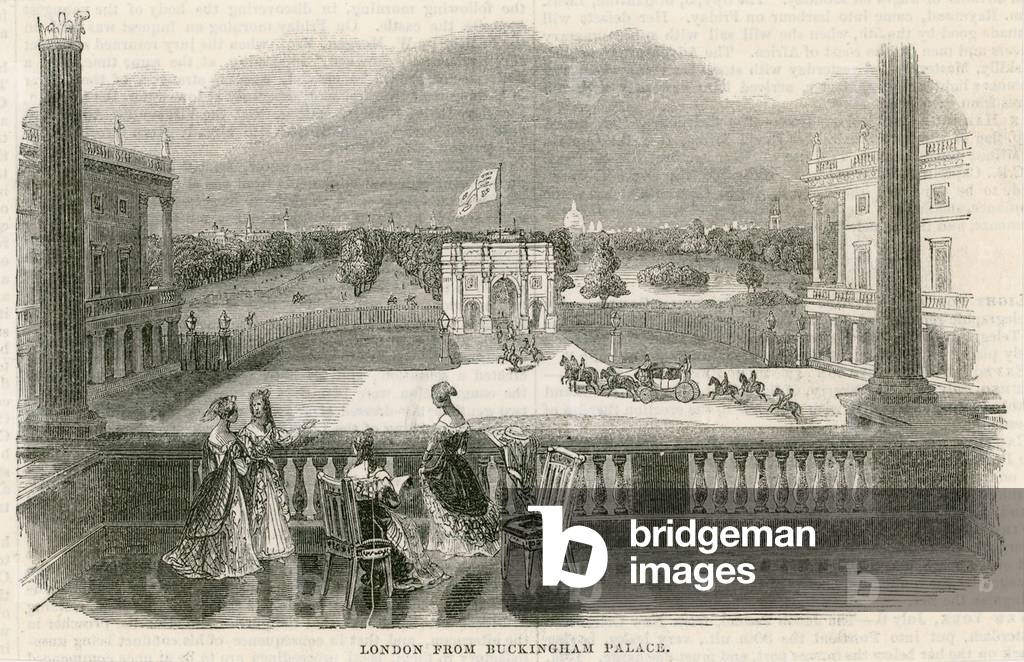 London, from Buckingham Palace (engraving)