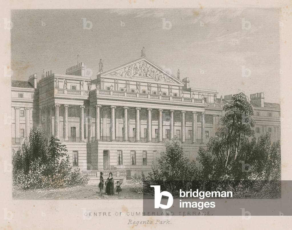 Centre of Cumberland Terrace, Regent's Park, London (engraving)