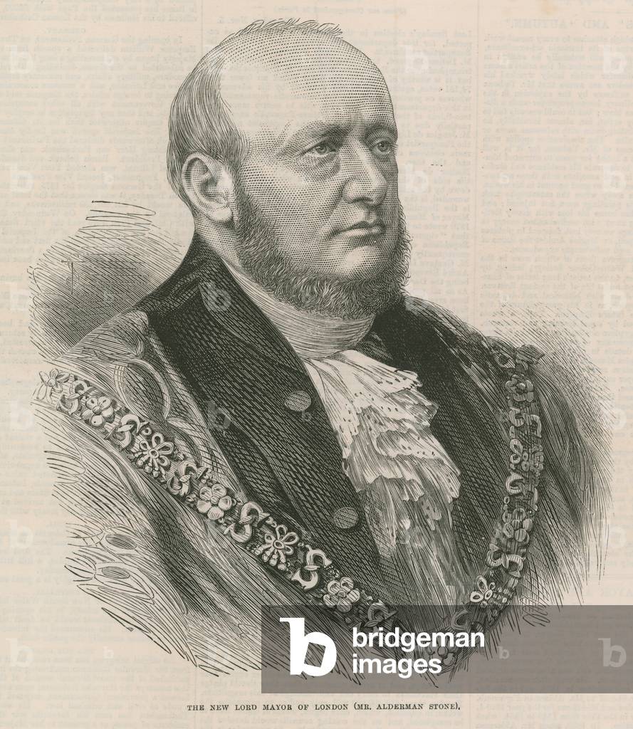 Mr Alderman Stone, the new Lord Mayor of London (engraving)