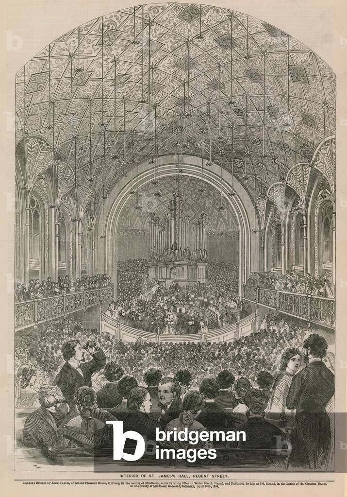 Interior of St James's Hall (engraving)