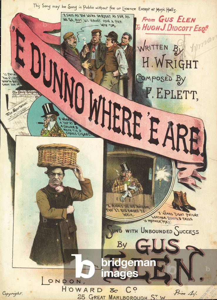 'E Dunno where 'E Are (colour litho)