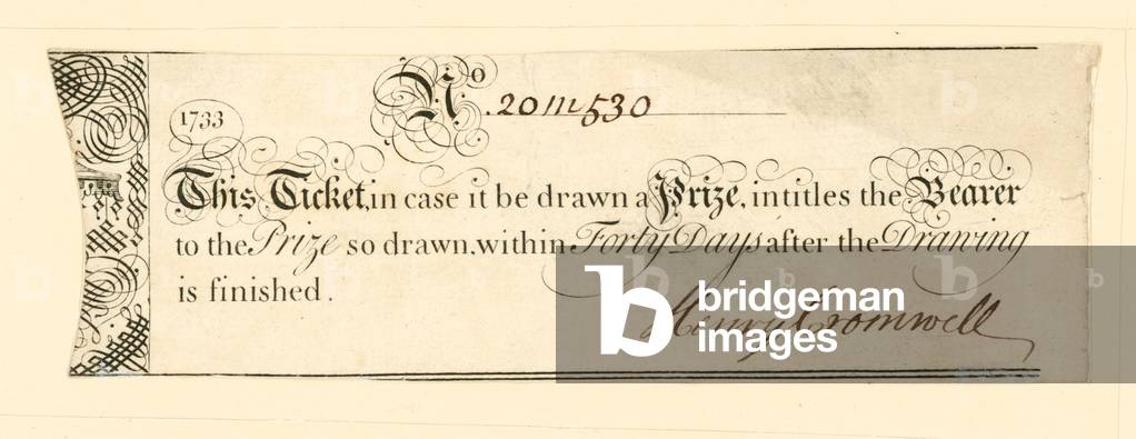 Lottery ticket (engraving)