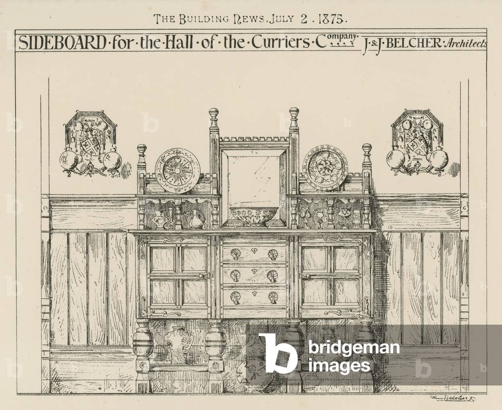 Sideboard for the Hall of the Curriers Company (engraving)