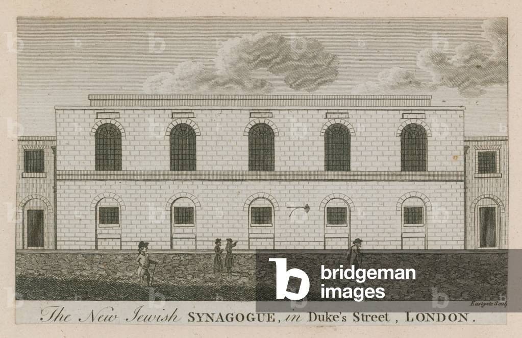 The new Jewish Synagogue in Duke's Street, London (engraving)