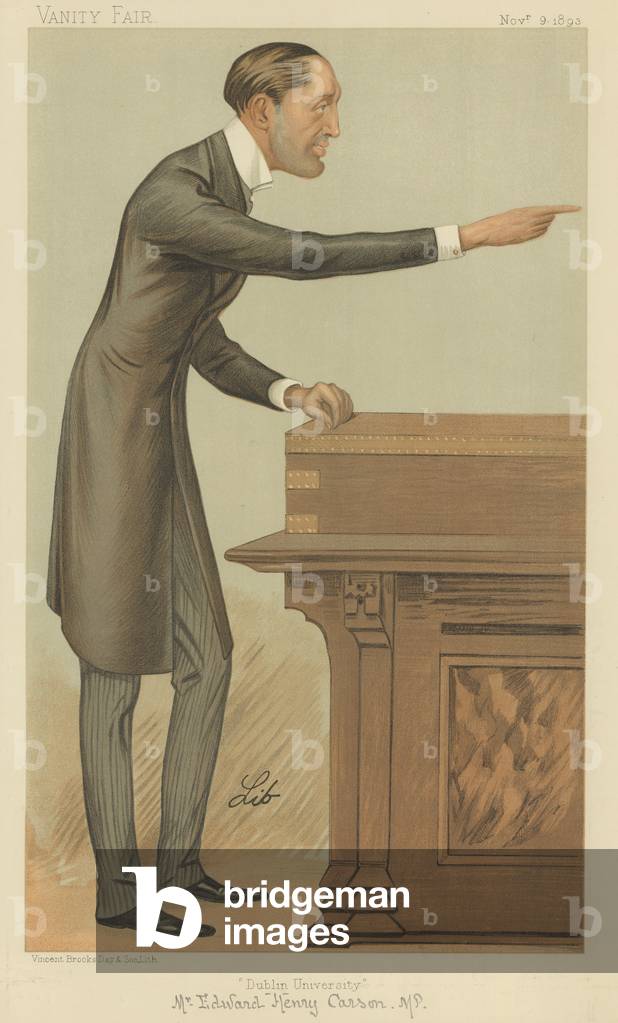 Mr Edward Henry Carson (colour litho)