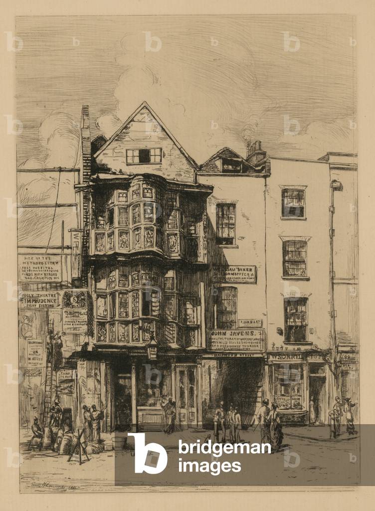Illustration of the Sir Paul Pindar Stout House (engraving)