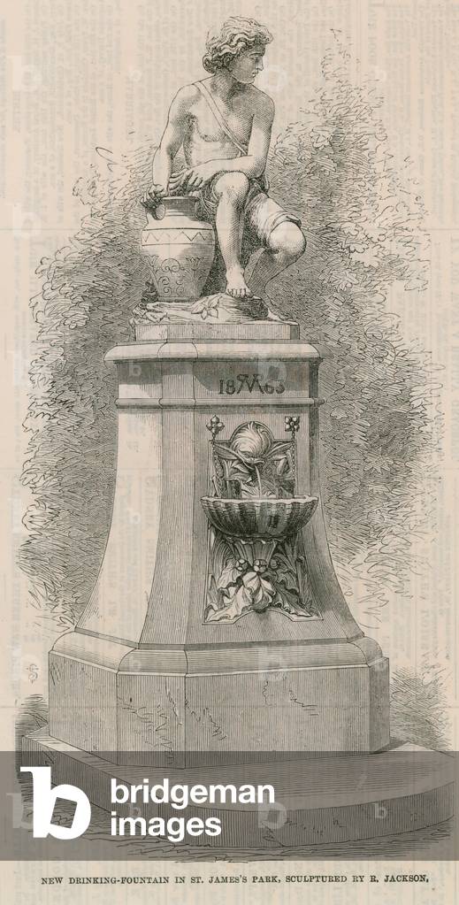 New drinking fountain in St James's Park (engraving)