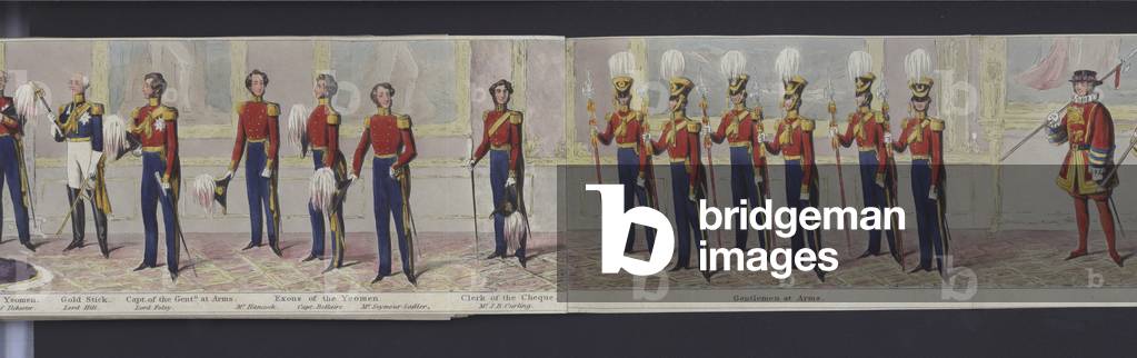 Part of the panorama of the marriage of Queen Victoria, c.1840 (hand-coloured aquatint)