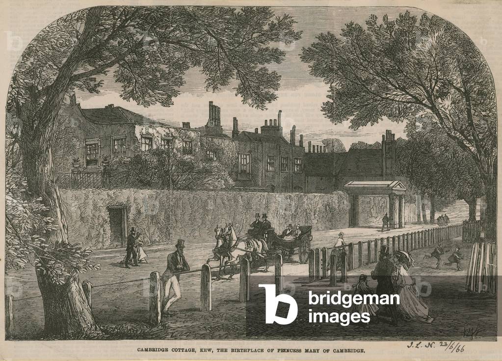 Cambridge Cottage, Kew, the birthplace of Princess Mary of Cambridge (engraving)