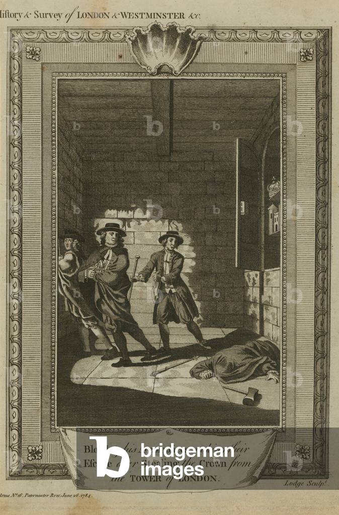 Colonel Thomas Blood stealing the Crown (engraving)