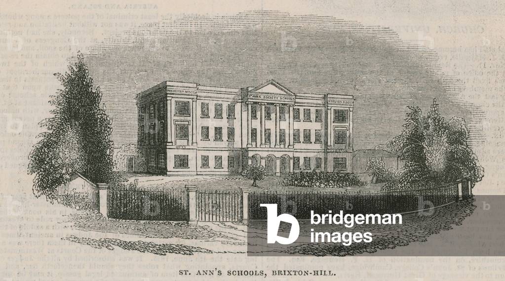 St Ann's Schools in Brixton Hill (engraving)