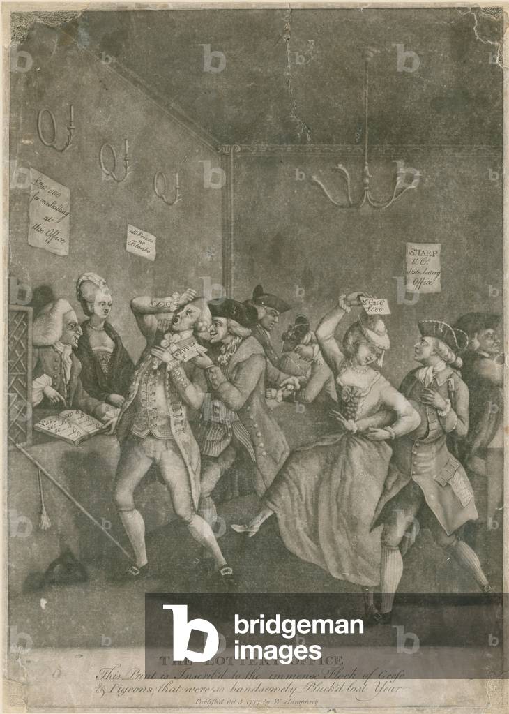 The Lottery Office.  1777 (engraving)